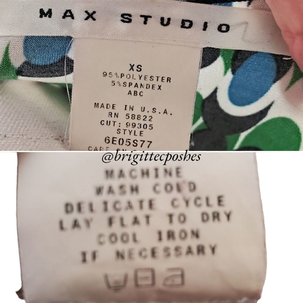 Max Studio Blue Green Sleeveless V-Neck Top Size X-small - Picture 8 of 8